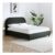 Nova Olive Double Boucle Upholstered Bed Frame with Headboard