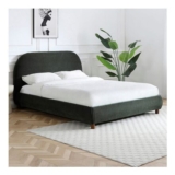 Nova Olive King Size Boucle Upholstered Bed Frame with Headboard