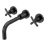 Nuie Aztec Matt Black Wall Mounted Basin Mixer Tap