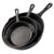 Nuovva 3pcs Cast Iron Skillet Set Pre-Seasoned Cast Iron Pans – with voucher