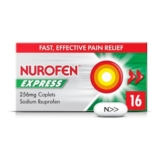 Nurofen Express Ibuprofen Caplets 256mg, 16 Count – Fast Relief