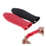 OENBATOM 2-Pack Silicone Pan Handle Covers (Black/Red)