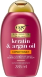 OGX 5in1 Benefits Frizz Free with Keratin & Argan Oil Conditioner, Strengthens and Improves Flexibility, Tames Frizz and Adds Shine, Sulfate Free, 385ml