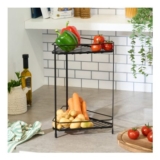 OHS 2-Tier Corner Storage Rack Black