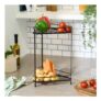 OHS 2-Tier Corner Storage Rack Black