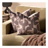 OHS Abstract Print Cushion Covers – Brown