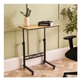 OHS Adjustable C-Shaped Table Light Wood