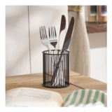 OHS Black Wire Cutlery Holder