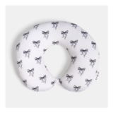 OHS Bow Print Neck Pillow Monochrome
