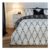 OHS Bow Ribbon Print Reversible Duvet Cover Set