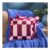 OHS Burgundy/Pink Velvet Check Scallop Edge 2 Pack Cushion Covers, 4 Pack £8