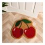 OHS Cherry Shape Print Coir Mat – Red/Natural