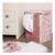 OHS Crushed Velvet Foldable Laundry Basket Blush