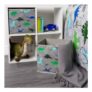 OHS Dinosaur Print Cube Storage Boxes, Grey – 2 Pack