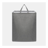 OHS Faux Linen Charcoal Laundry Bag