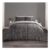 OHS Fine Line Check Reversible Duvet Set Charcoal/Black