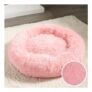 OHS Fluffy round Calming Pet Bed – Blush