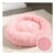 OHS Fluffy round Calming Pet Bed – Blush