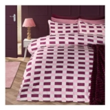 OHS Geometric Print Piped Edge Duvet Cover Set