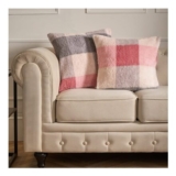 OHS Gingham Check Teddy Cushion Covers – Blush