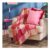 OHS Gingham Print Fleece Throw – Pink/Orange in Stock