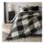OHS Gingham Tassel Throw – Monochrome