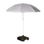 OHS Grey Geometric Outdoor Garden Parasol, UV-Resistant, 1.8m