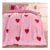 OHS Hearts Tufted Fleece Throw Pink