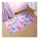 OHS Kids Washable Supersoft Gaming Rug – Lilac