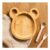 OHS Kids Wooden Bear Serving Board – Natural 100% Bamboo