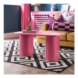 OHS Madison Ribbed Coffee Table – Hot Pink