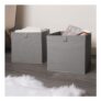 OHS Plain Cube Storage Boxes, Charcoal, 2-Pack