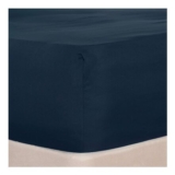 OHS Plain Dyed Deep Fitted Sheet Navy