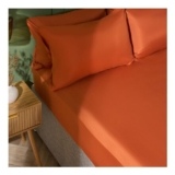 OHS Plain Dyed Fitted Sheet Rust