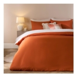 OHS Reversible Duvet Set – Rust/Stone