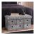 OHS Ribbed 6-Drawer Storage Chest – Grey