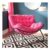 OHS Ribbed Faux Fur Rocking Chair – Hot Pink