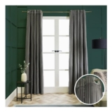OHS Ribbed Fleece Thermal Curtains Grey