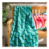 OHS Swirl Fleece Throw – Blue/Green