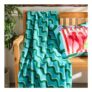OHS Swirl Fleece Throw – Blue/Green