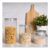 OHS round Clear Plastic Storage Jar, 3-Pack