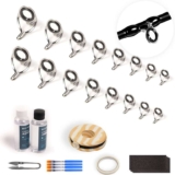 OJY&DOIIIY Fishing Rod Repair Kit, All-in-One Replacement with Rod Guides, Epoxy Glue, Wrapping Thread