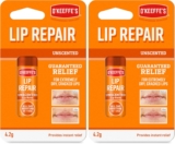 OKeeffes Lip Repair Unscented Lip Balm, 4.2g For Extremely Dry, Cracked Lips All-Day Moisture with 7 Moisturising Ingredients (Pack of 2)