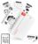 ORGBRO Sticker Printer, X3 Mini Bluetooth Thermal Portable Sticker Maker Supports 2-3 Inch Width, with 1 Roll Thermal Paper, Suitable for Study Notes, Photos, 300DPI Compatible with Phone, White