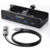 ORICO USB Hub, Aluminum USB 3.0 Hub Clip with 5V Power Supply Connection, 5Gbps 4 port ORICO Official Store