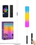 OUTON RGB Corner Floor Lamp, 1500LM LED Lamp with Touch & APP & Remote Control, 32 Scene Modes & Music Sync, Dimmable Ultra Bright Standing Lamp for Living Room, Bedroom, Gaming Room, White