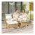 OUTSUNNY 3-Piece Rattan Garden Furniture Set