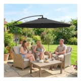 OUTSUNNY 3(m) Banana Parasol Cantilever Umbrella Garden