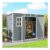 OUTSUNNY Grey 10×4 Plastic Garden Shed with Floor, Lockable Doors