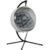 OUTSUNNY Hanging Egg Chair Outdoor Indoor Swing Chair, Folding Basket, Grey – Sold & Delivered by MH Star